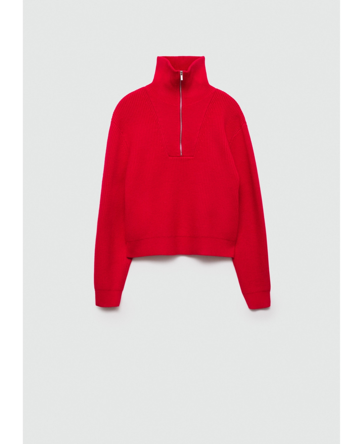 Mango Women's Zip Neck Jumper
