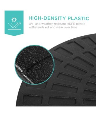 4-Piece Cantilever Offset Patio Umbrella Base Stand, Fills Up to 160lbs w/ Carry Handles