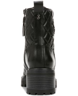 Women's Otis Quilted Lug Sole Lace Up Combat Boots