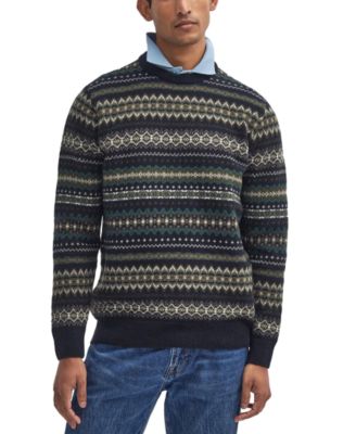 Barbour - Men's Case Classic-Fit Fair Isle Wool Crewneck Sweater