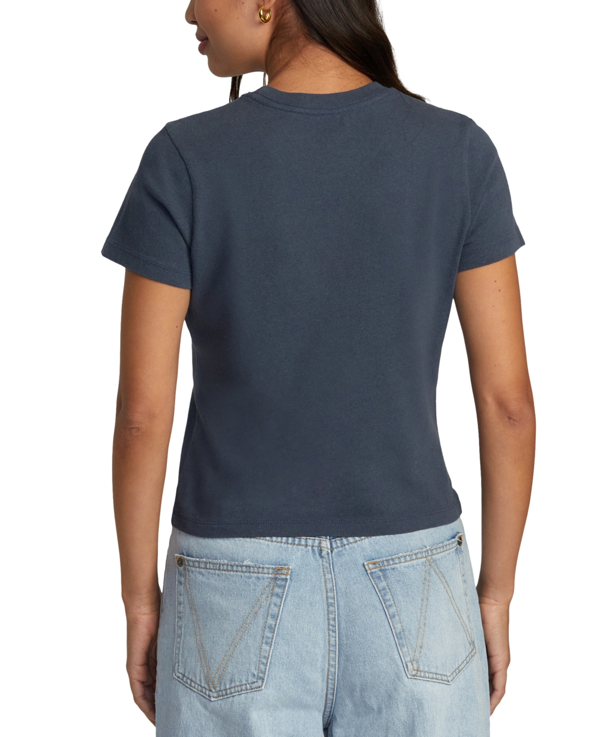 RVCA WOMEN'S FLORAL GRAPHIC COTTON T-SHIRT 