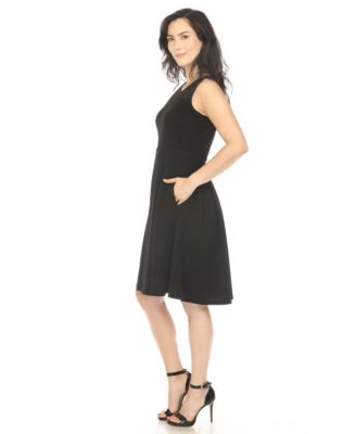 Women's Solid Fit and Flare Dress