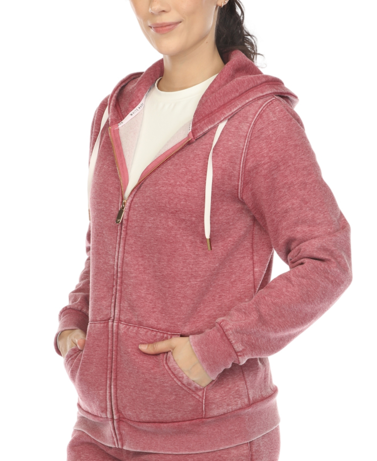 White Mark Women's Burnout Jogger Set In Lilac