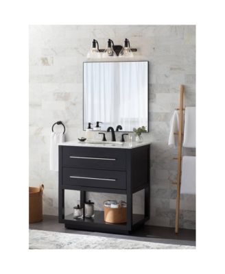 Sorren Industrial Modern Wall Light Black Metal Hardwired 20 1/2" 3-Light Fixture Curving Clear Glass Shade for Bedroom Bedside Bathroom Vanity Living Room Hallway Dining House