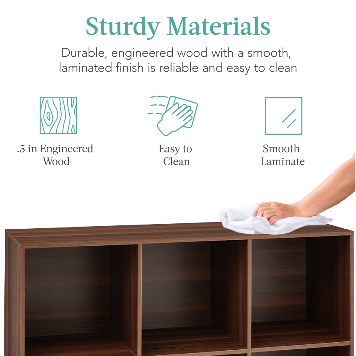 Best Choice Products 6-Cube Bookshelf, Display Storage System, Organizer w/ Removable Back Panels