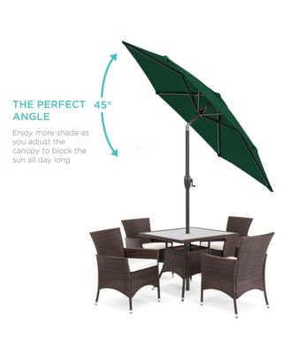 7.5ft Heavy-Duty Outdoor Market Patio Umbrella w/ Push Button Tilt, Easy Crank