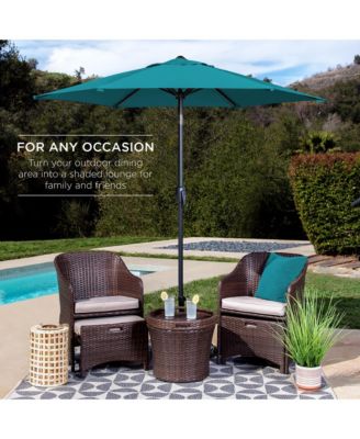 7.5ft Heavy-Duty Outdoor Market Patio Umbrella w/ Push Button Tilt, Easy Crank