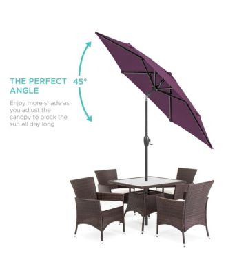 7.5ft Heavy-Duty Outdoor Market Patio Umbrella w/ Push Button Tilt, Easy Crank