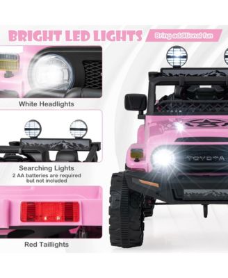 Licensed Toyota FJ Toddler Ride on Car 12V Battery Powered Kids Truck Camo