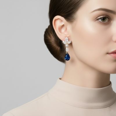 Sterling Silver 14k Gold Plated or White Gold Plated Dangle Earrings