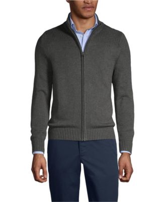 Men's Cotton Modal Zip Front Cardigan Sweater