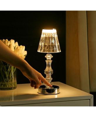 Lillian Bohemian Classic Acrylic Rechargeable Integrated LED Table Lamp