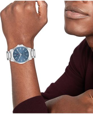 Men's Quartz Silver-Tone Stainless Steel Bracelet Watch 42mm