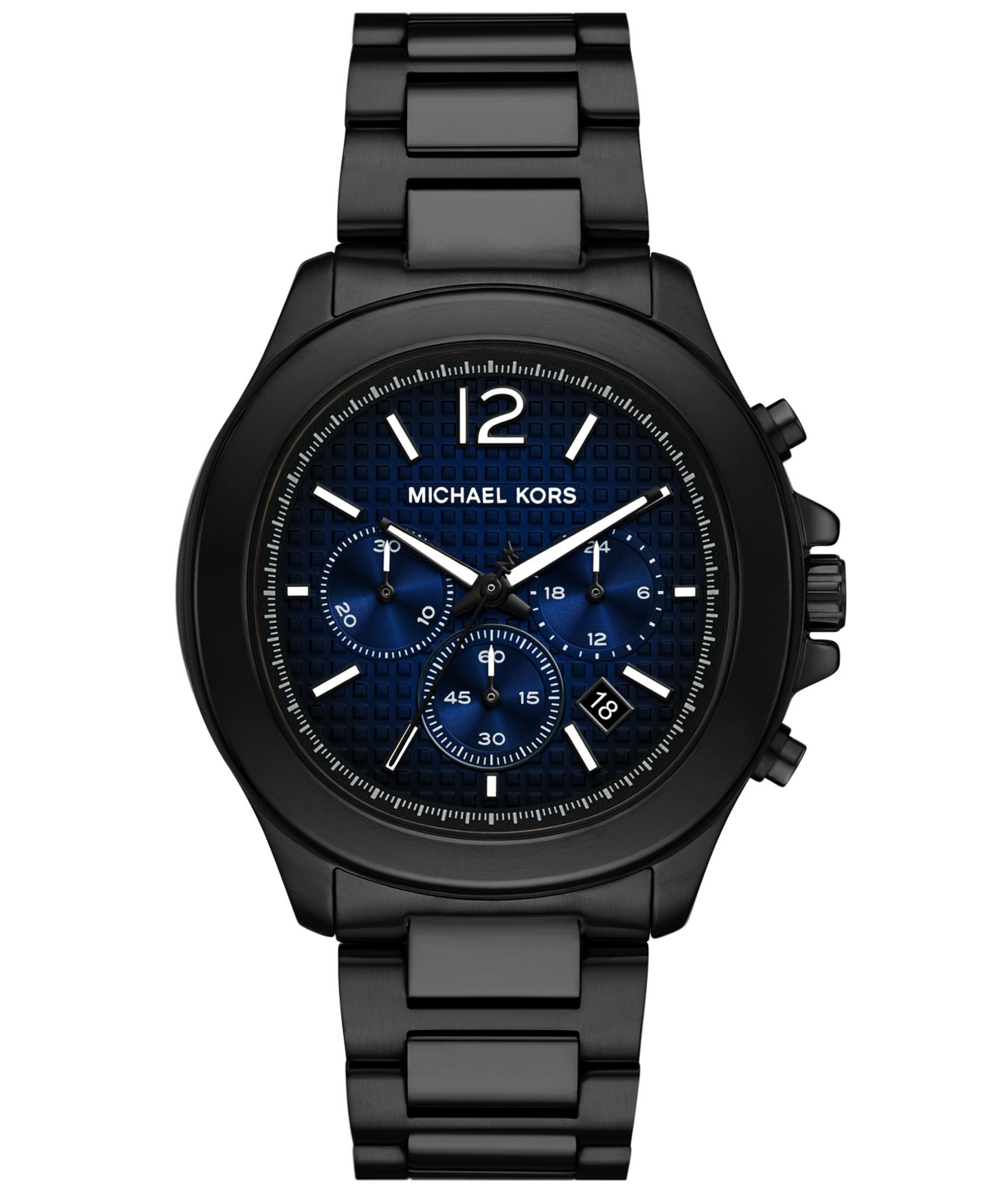 Michael Kors Men's Sage Chronograph Black Ip Stainless Steel Watch 42mm In Black
