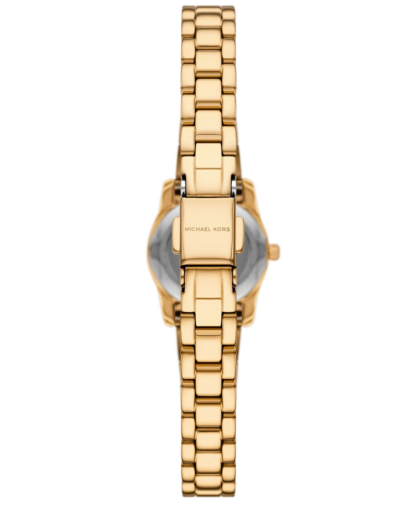 Женские часы Michael Kors Lexington Three-Hand Gold-Tone Stainless Steel Watch 19mm — фото 3