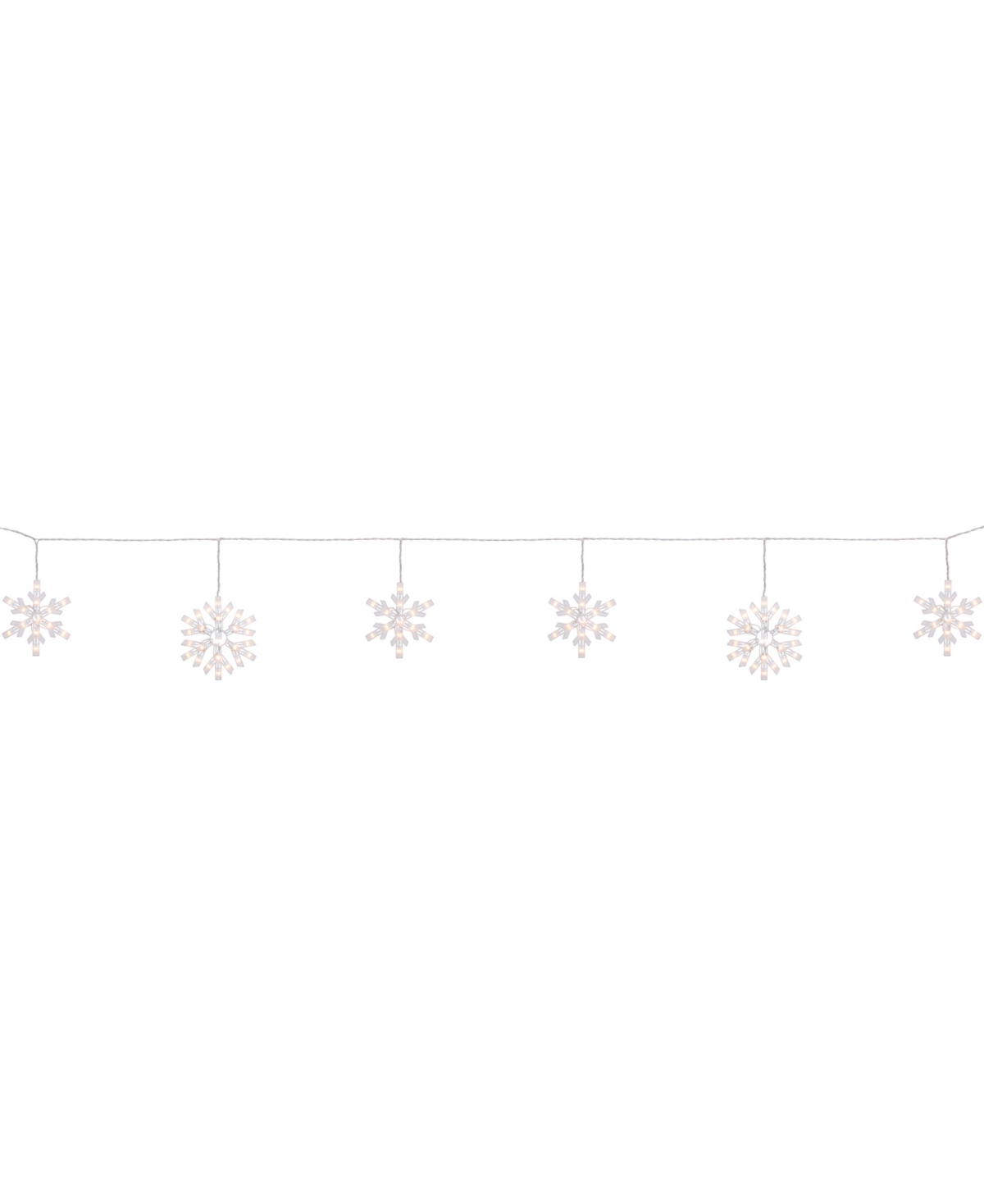 Northlight 150 Count Snowflake Icicle Christmas Lights 8.5 Ft Wire In White