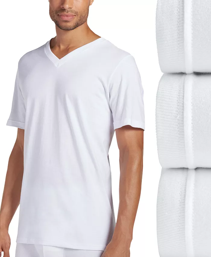 Men's 3-Pack Classic V-Neck Undershirts - thumbnail 5