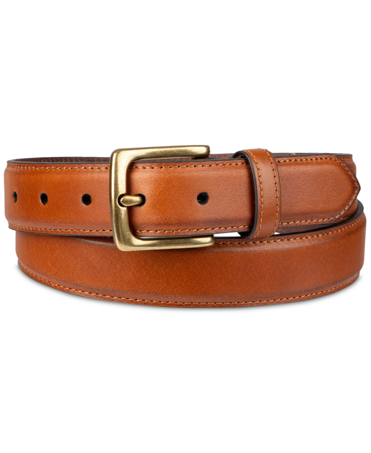 Luxury Men's Black Dress Belt, Created for Macy's - Tan
