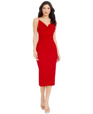Dress the Population - Women's Nikki Cowlneck Low-Back Dress
