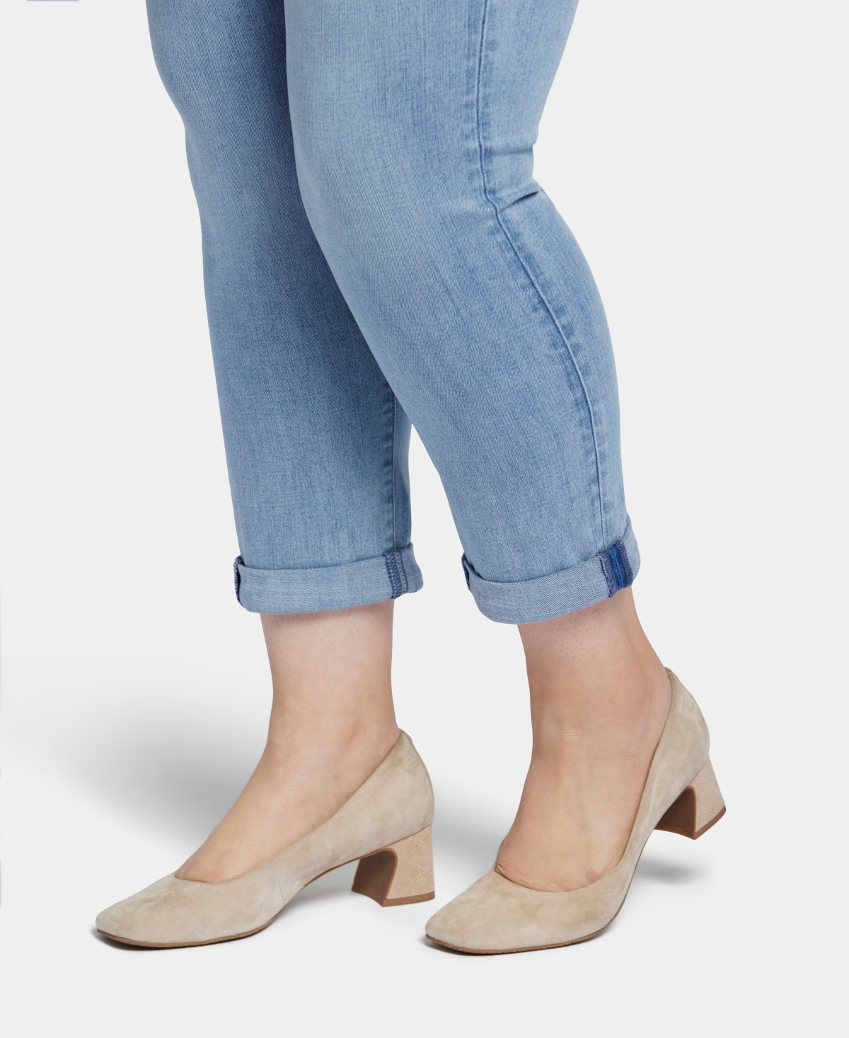 Nydj Plus Size Sheri Slim Ankle Jean with Roll Cuffs