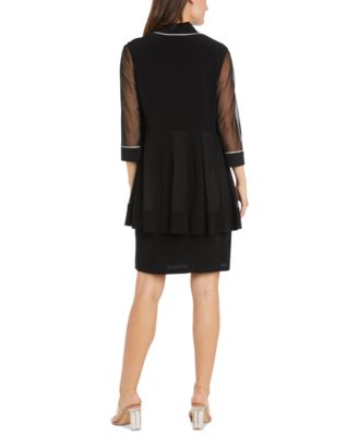 Women's 2Pc. Rhinestone-Trim Sheath Dress & Open-Front Jacket