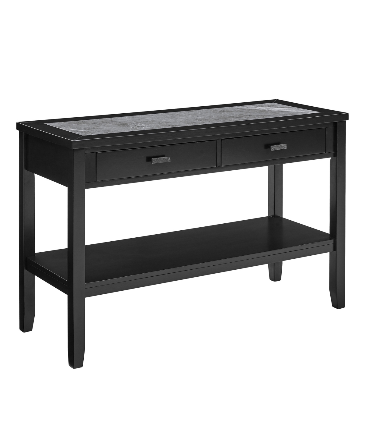 Macy's Garvine 47" Wood Sofa Table In Black
