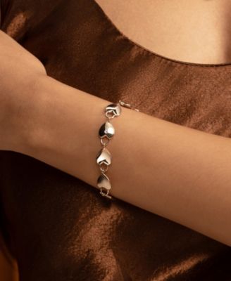 Women's Locked Heart Rose Gold Plated Bracelet