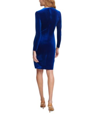 green emerald velvet dress Buy Calvin Klein Women's Velvet Long Sleeve Faux Wrap Dress, Malachite 2,  16 at Amazon.in main image 0