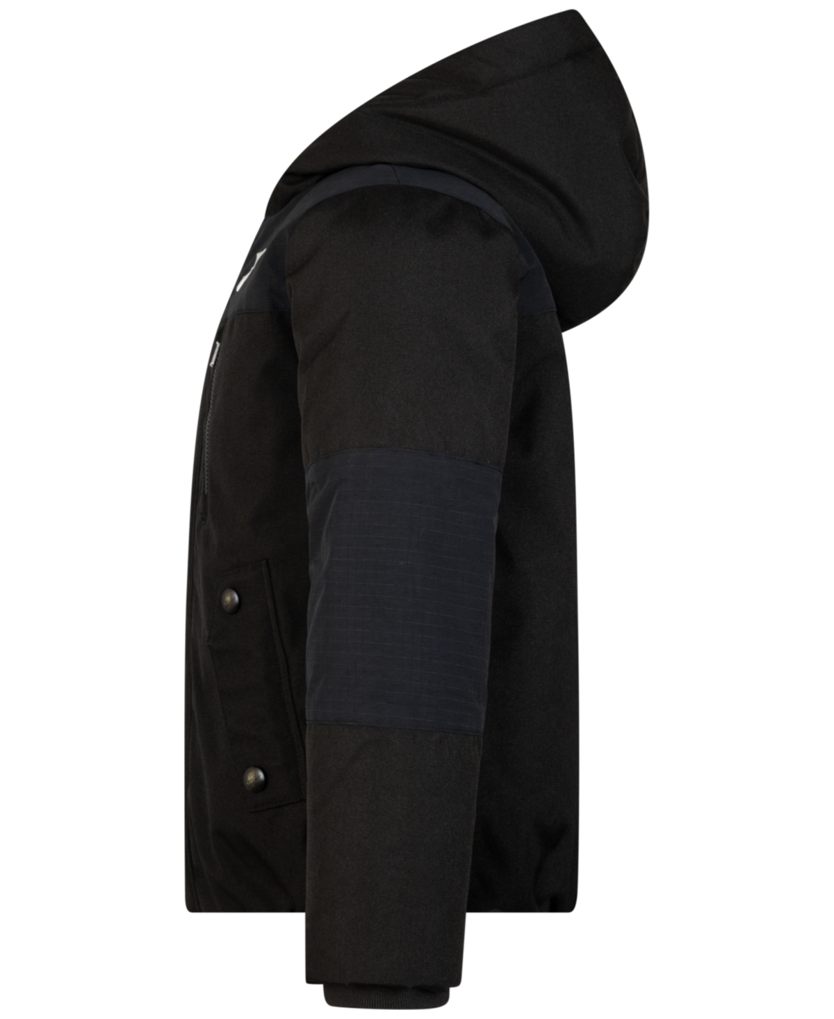 Nike Little Boys Outdoor Woven Hooded Colorblocked Jacket In Charcoal
