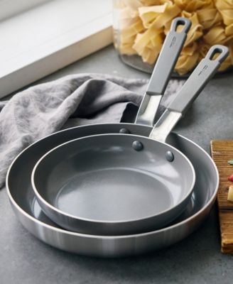 X Bobby Flay Nonstick Stainless Steel 8" and 10" Frypan Set