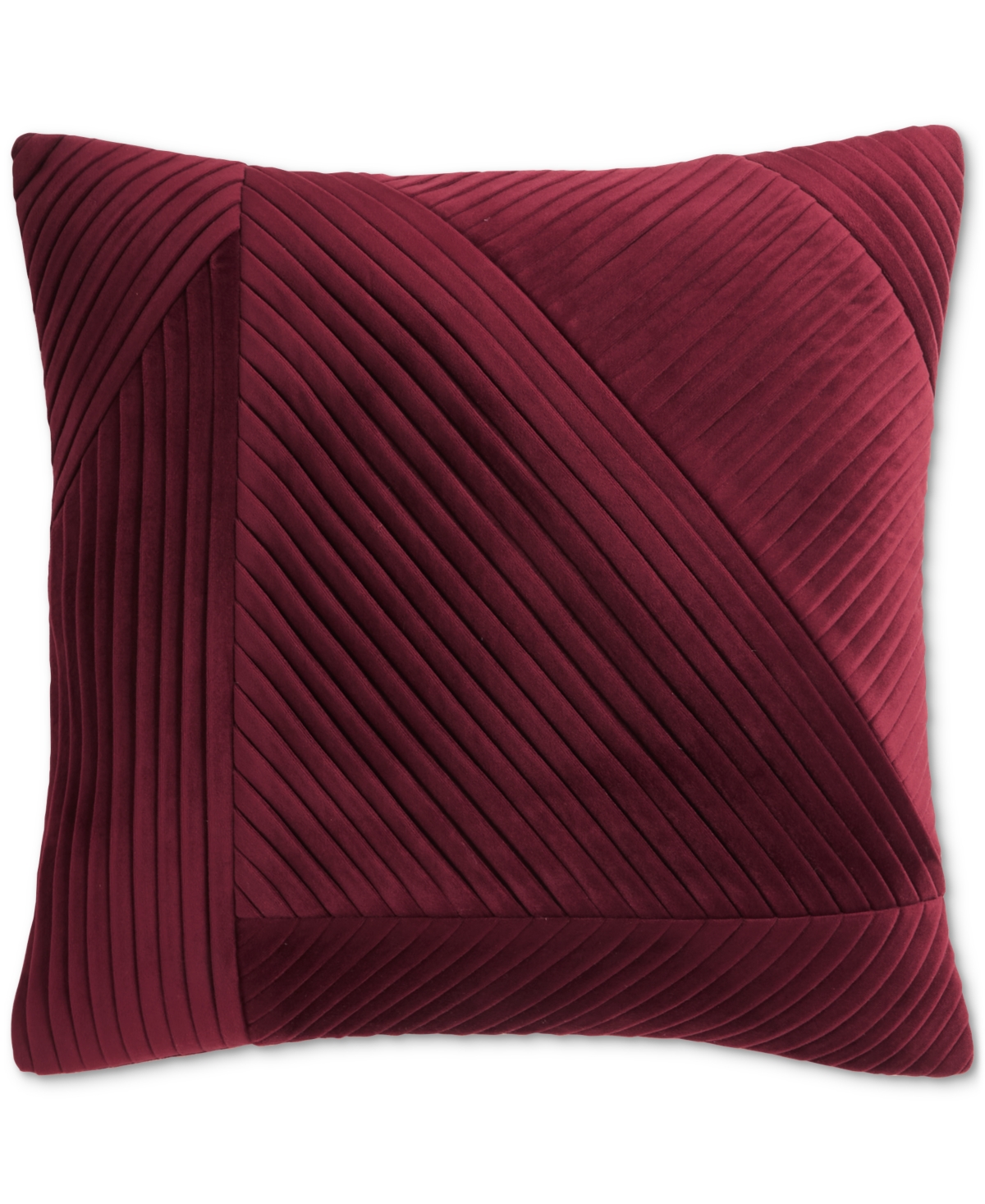 Hotel Collection Velvet Pleated Pillow, 18