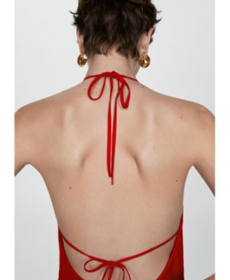 Women's Halter-Neck Linen Dress