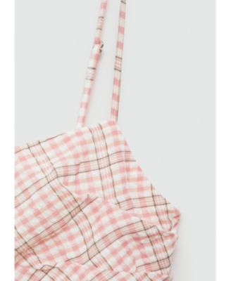 Women's Check-Print Midi-Dress