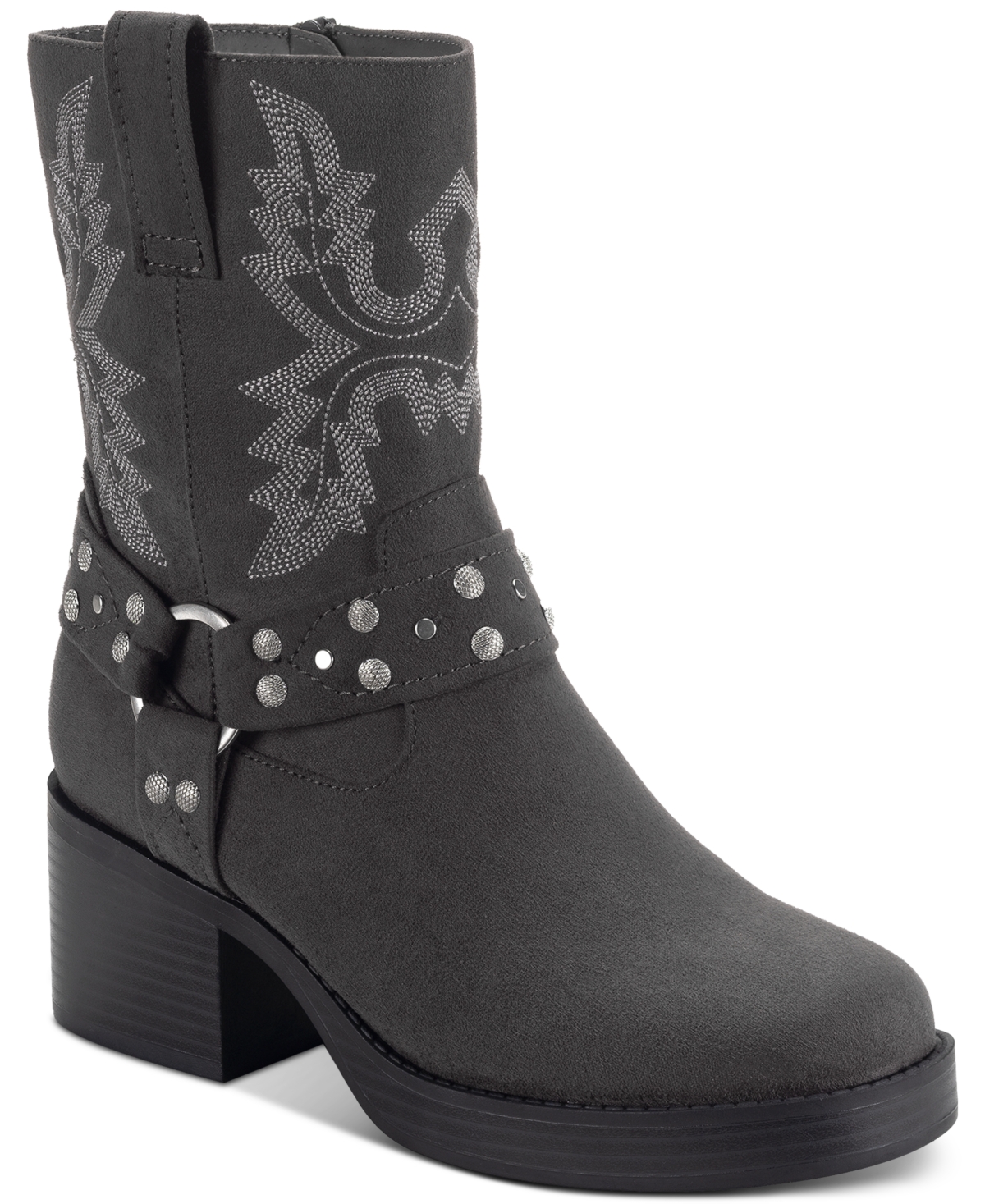 SUN + STONE WOMEN'S NORAHH MOTO MIDSHAFT BOOTIES, CREATED FOR MACY'S 