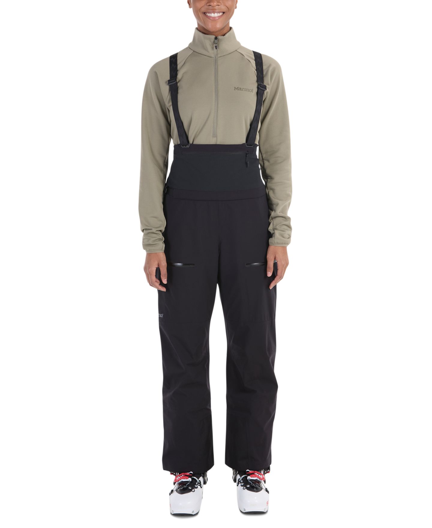 Женский полукомбинезон Marmot Solitude Ultralight Bio 1/4, цвет: Чёрный — фото 2