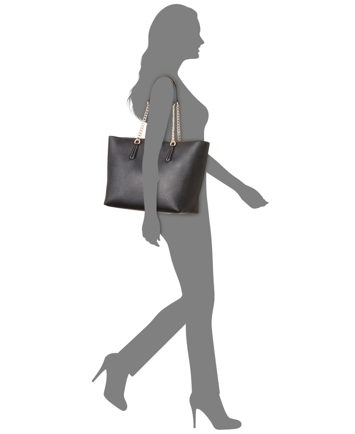 Inc International Concepts Chloiey 2-in-1 Extra-large Tote, Created For Macy's In Black,gold