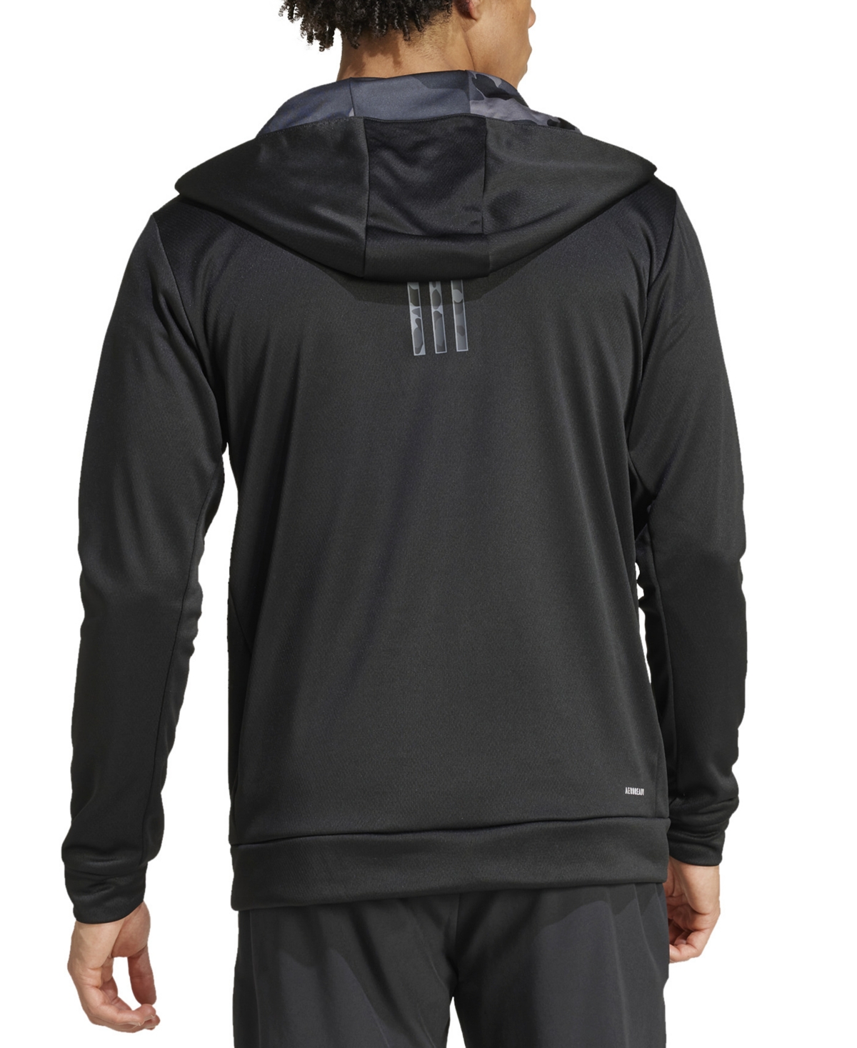 adidas Men's Aeroready Camo-Trim Zip Training Hoodie
