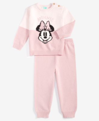 Disney - Baby Girls Minnie Mouse Sweater & Pants, 2 Piece Set