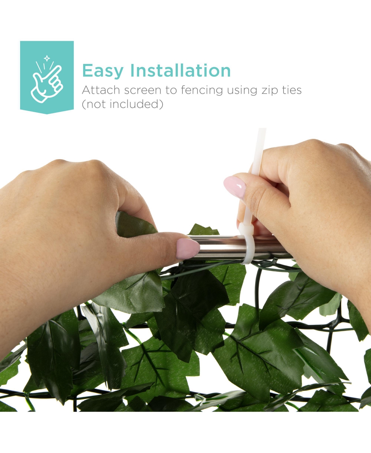 Best Choice Products Artificial Faux Ivy Hedge Privacy Fence Screen for Outdoor Decor, Garden, Yard