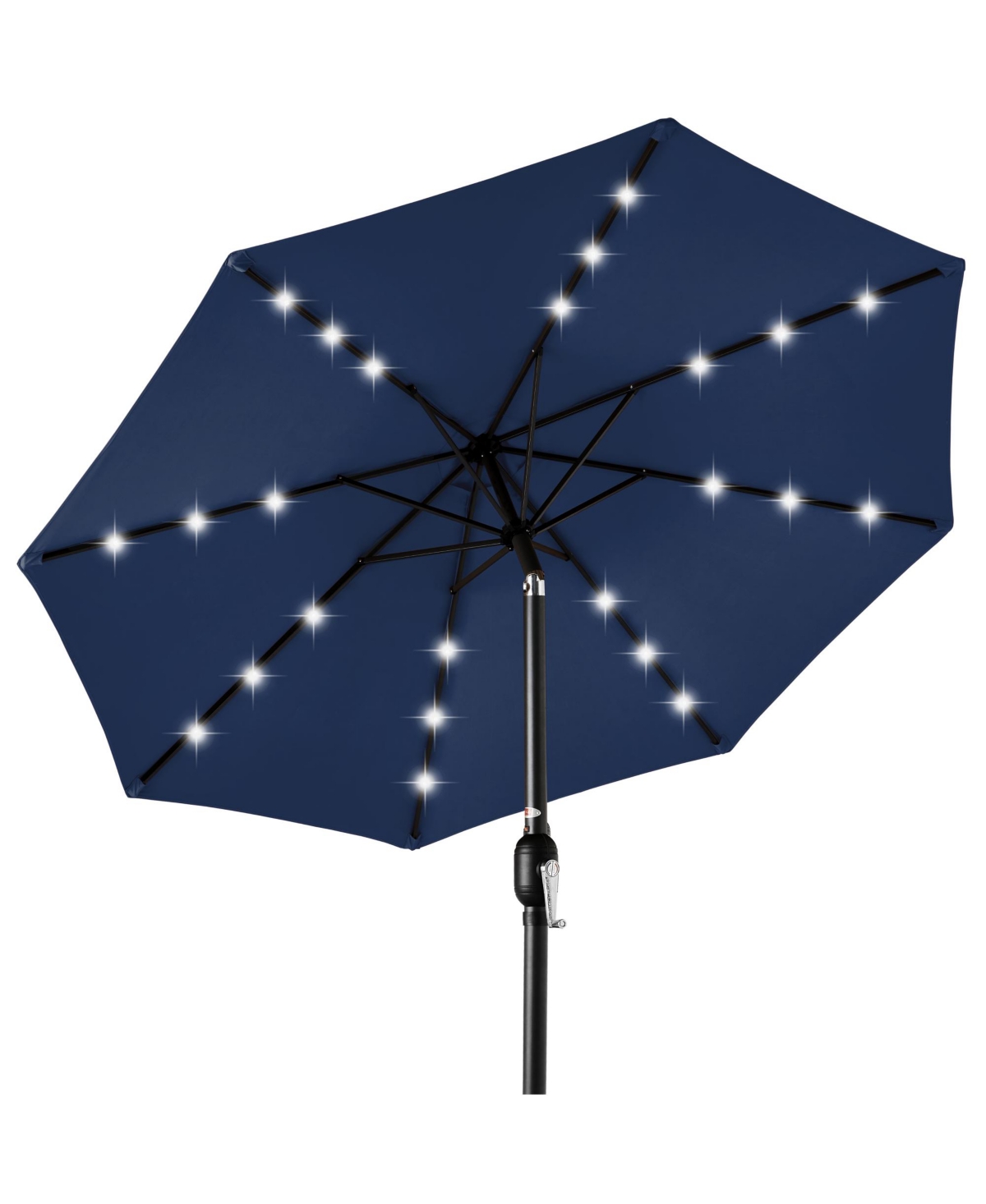 Best Choice Products Solar Led Lighted Patio Umbrella w/ Tilt Adjustment, Uv-Resistant Fabric