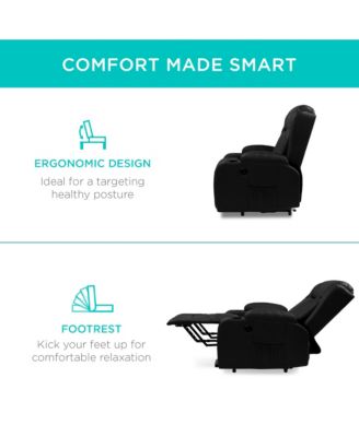  Standard Size  Faux Leather  Power Lift, Massage, Heat, USB Port, Cupholders  Recliner Chair