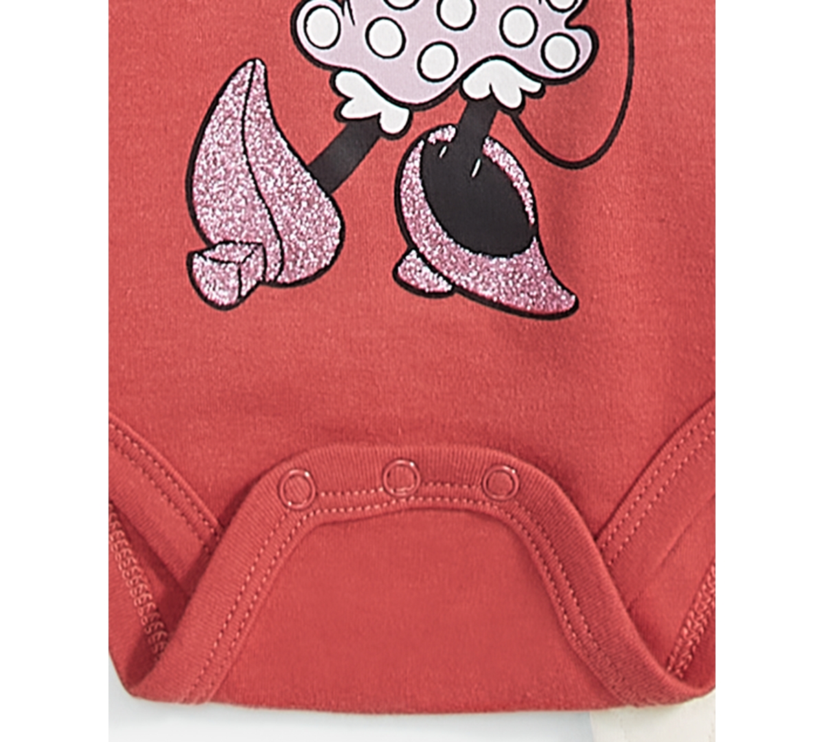 Disney Baby Girls Minnie Mouse Quilted Shirt, Bodysuit & Pants Set -Red