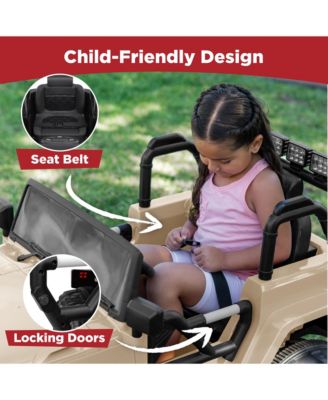 12V Kids Ride On Truck Car w/ Remote Control, Spring Suspension, Bluetooth, LED Lights