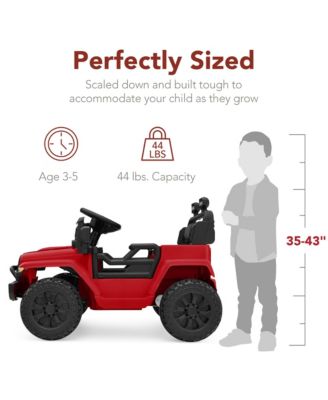 6V Kids Ride-On Truck Car w/ Parent Remote Control, 4-Wheel Suspension, LED Lights