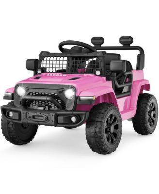 6V Kids Ride-On Truck Car w/ Parent Remote Control, 4-Wheel Suspension, LED Lights