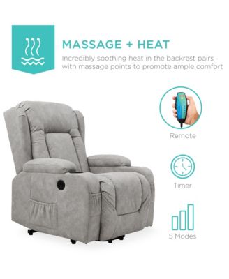  Standard Size  Faux Leather  Power Lift, Massage, Heat, USB Port, Cupholders  Recliner Chair