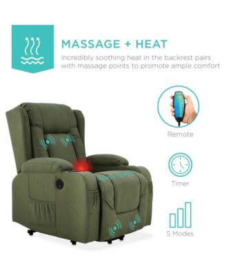  Standard Size  Faux Leather  Power Lift, Massage, Heat, USB Port, Cupholders  Recliner Chair
