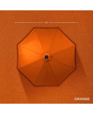 10Ft Solar LED Lighted Patio Umbrella with Tilt Adjustment and UV-Resistant Fabric