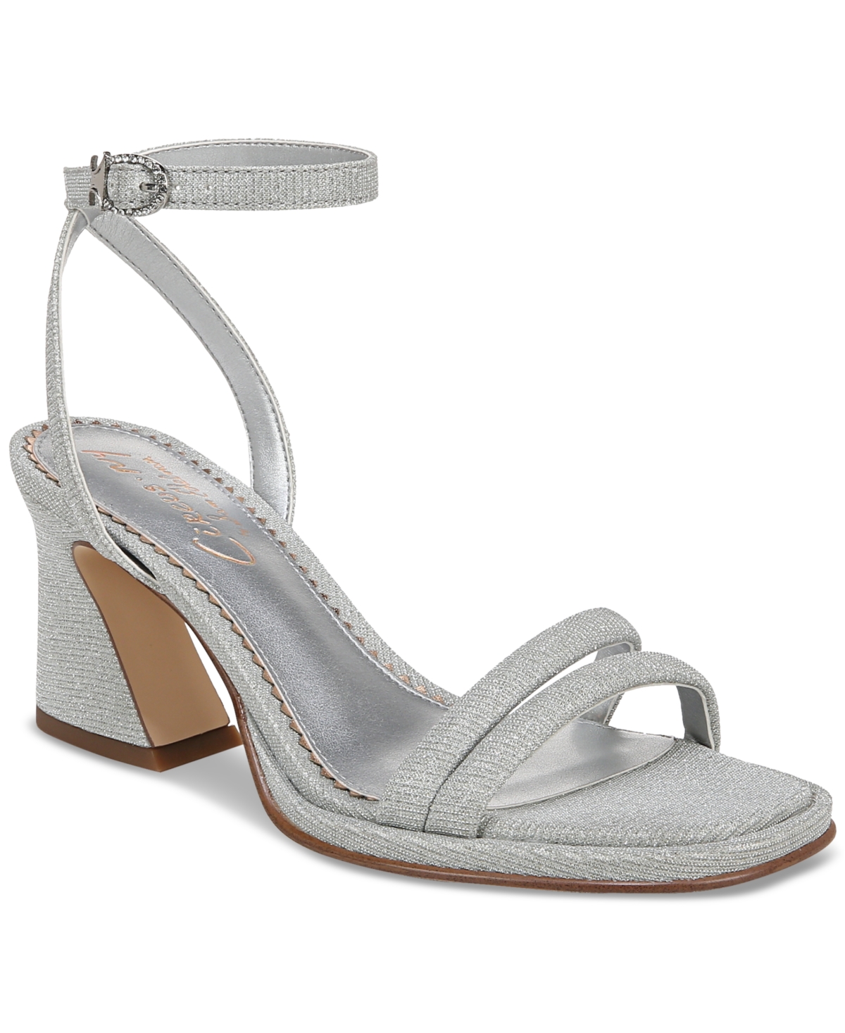 Circus Ny By Sam Edelman Holly Glitz Ankle Strap Sandal In Metallic Silver