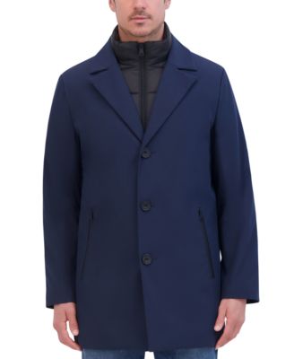 Men's Rain Tech Jacket with Quilted Full-Zip Bib